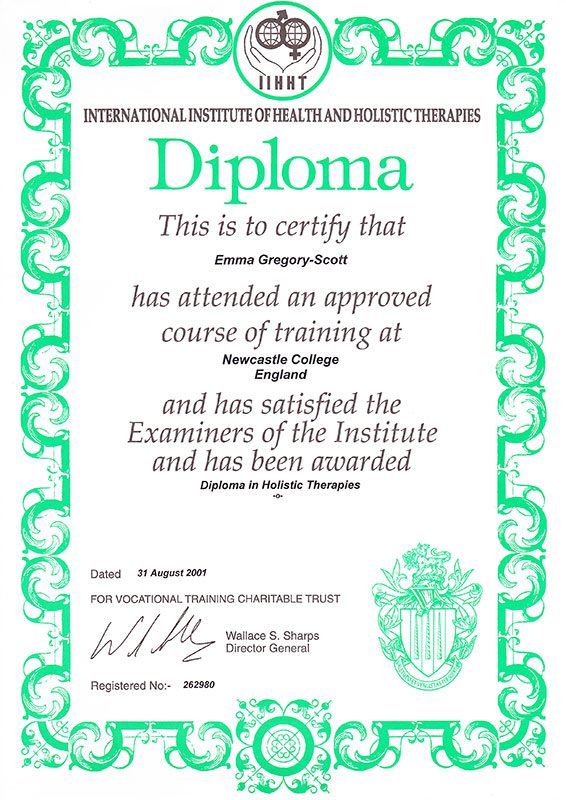 IIHHT Diploma in Holistic Therapies
